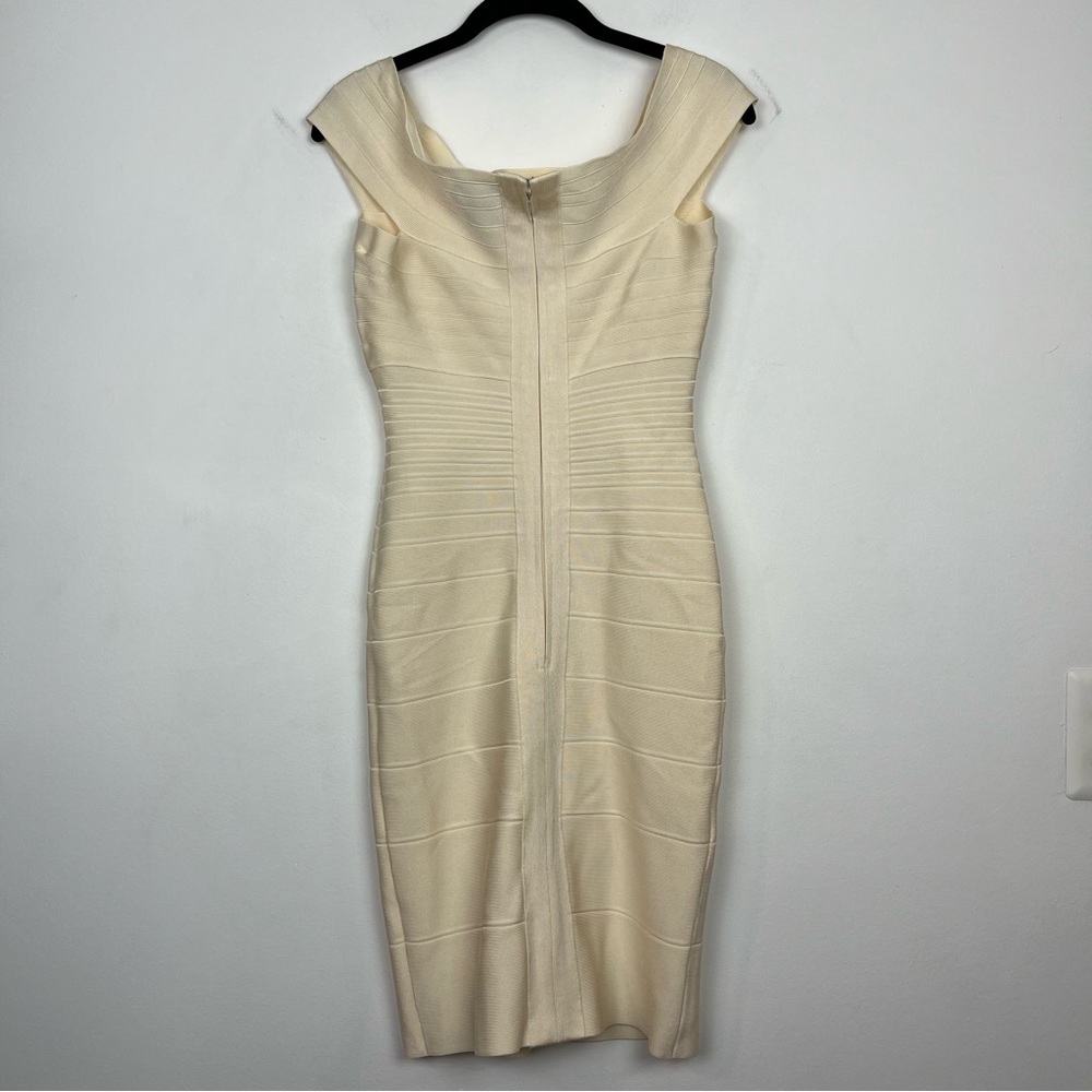 Hervé Leger Marina Off Shoulder Bateau
Neck Manila Bandage Bodycon Dress S - Picture 2 of 13